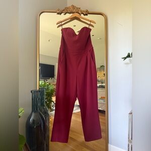 Express Burgundy Jumpsuit